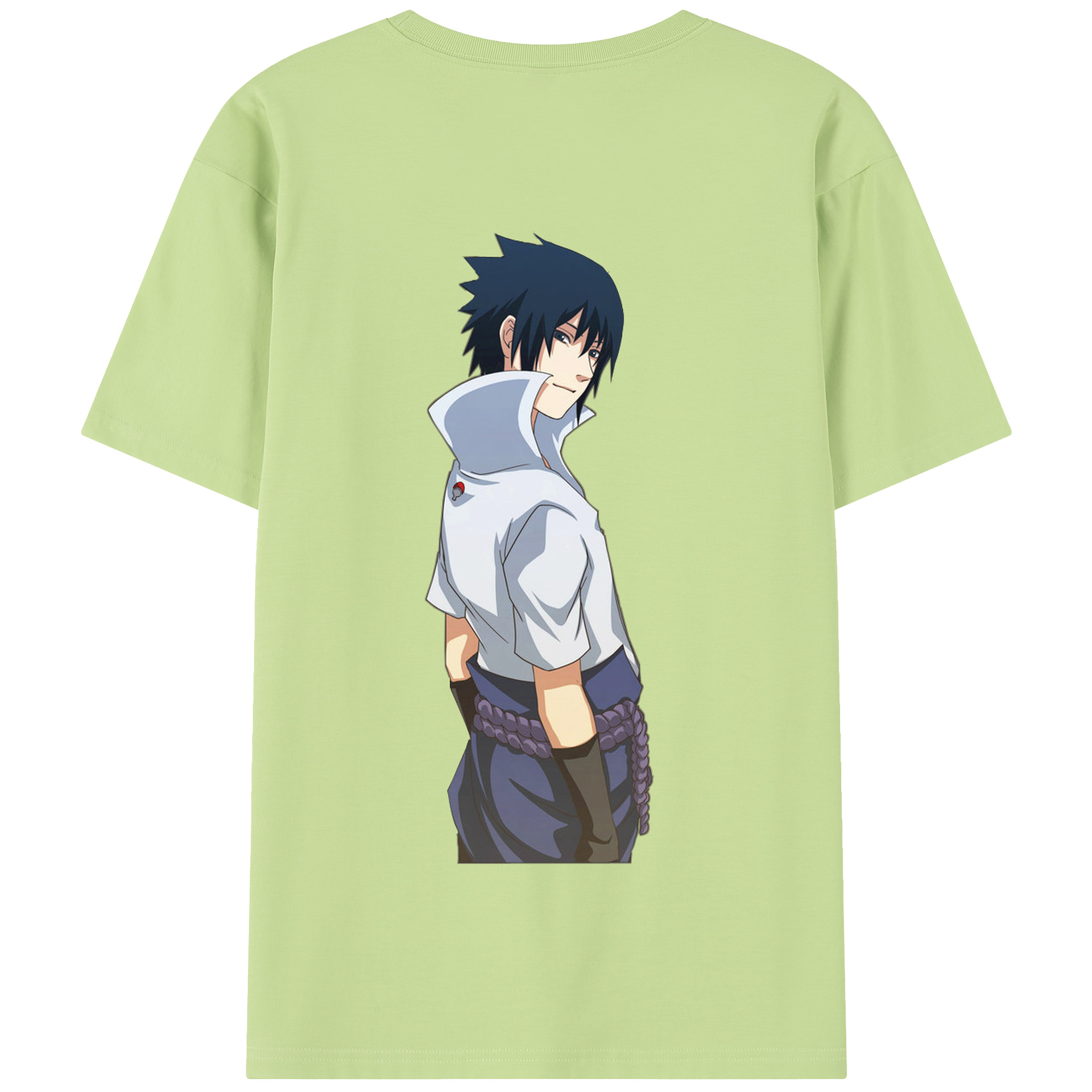 （画像用） NARUTO -ナルト- うちは サスケ Uchiha Sasuke 綿100％半袖Tシャツ（背面プリント）